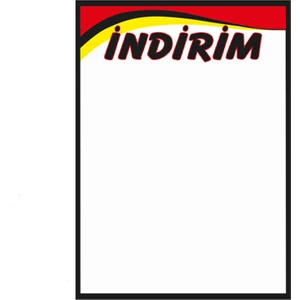 Market Kuşe Kağıt Baskılı Promosyon Etiketi 32X45 cm 50 Li Pk.