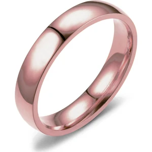 4 mm Söz Nişan Rose Unisex Çelik Yüzük