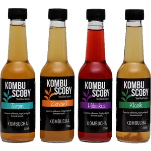 Kombu Scoby Kombucha Karışık - Kombu Çayı 4 Adet x 250 ml