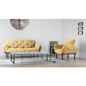 Nitta Koltuk Takımı 3+1 Hardal