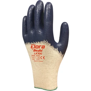 Nitril Pmk Örme Elora LK100 Lacivert İş Inşaat Bahçe Eldiveni 4144R