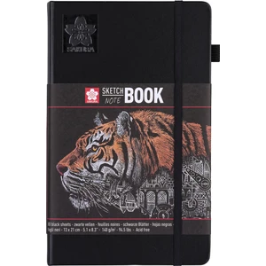 Sketchbook Sert Kapak Eskiz Çizim Defteri Siyah Yaprak 140 gr 80 Yaprak 13 x 21 cm