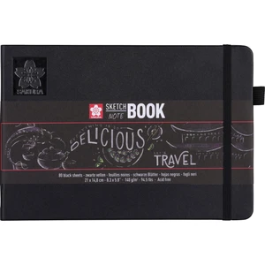 Sketchbook Sert Kapak Eskiz Çizim Defteri Siyah Yaprak 140 gr 80 Yaprak 15 x 21 cm