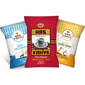 Has Kahve Ekonomik 3'lü Has Kahve Sepeti 3 x 100 gr (Türk Kahvesi-Sütlü-Osmanlı Kahve)