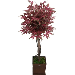 Yapay Çiçek Deposu Yapay Bodur Çınar Ağacı 110 cm Kızıl