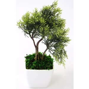 Yapay Çiçek Deposu Melamin Saksıda Yapay Çam Ağacı 28 cm Açık Yeşil