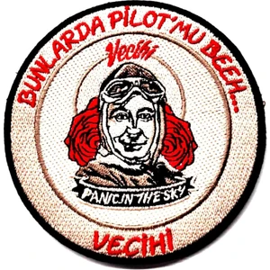 Seyhan Askeri Malzeme  Vecihi Hürkuş Peç Askeri Patch Bunlarda Pilotmu Be