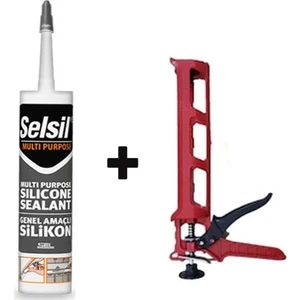 Genel Amaçlı Şeffaf Silikon 280 gr + Silikon Tabancası