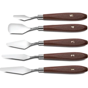 Metal Spatula Seti,5 Li, Çelik Spatul, Akrilik, Yağlı Boya, Hobi Çalışmaları