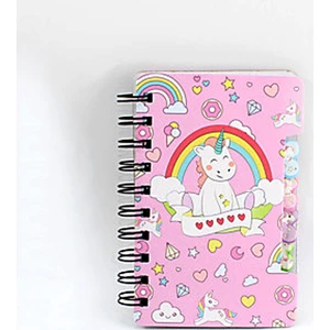 Gojoy Tech & Gifts Unicorn Temalı Spiralli Planlayıcı Mini Defter Pembe