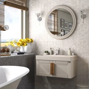 Pierre Cardin Pio 85 cm Matt Mocha Banyo Dolabı Ahşap Kulplu