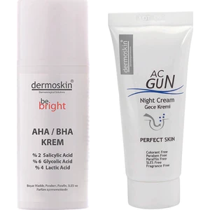 Be Bright  Aha Bha Krem 33 ml + Acgun Sivilceli ve Akneli Ciltler Için Onarıcı Gece Kremi 30 ml   2'li
