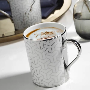 Kütahya Porselen 2 'li Kaplama Mug Platin