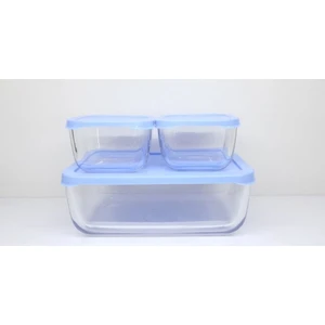 96881 3lü Saklama Kabı Mavi Kapak