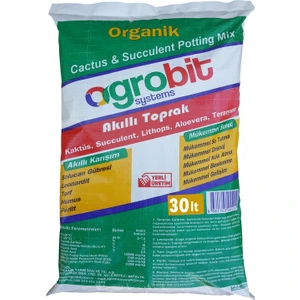 Akıllı Toprak 30 lt Kaktüs Aloevera Lithops ve Succulent Toprağı Zengin Karışım