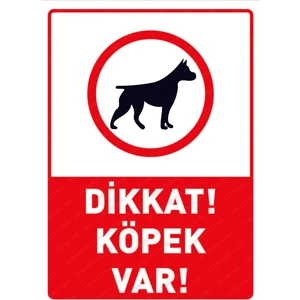 Tellgraf Dikkat Köpek Var Uyarı Panosu