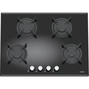 MOG.7020.111.01 Emaye Izgaralı Wok Gözlü Siyah Cam Ocak - Doğalgaz
