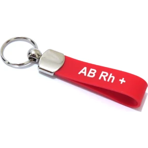 Ab Rh + Kan Grubu Silikon Kauçuktan Anahtarlık