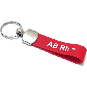 Ab Rh - Kan Grubu Silikon Kauçuktan Anahtarlık