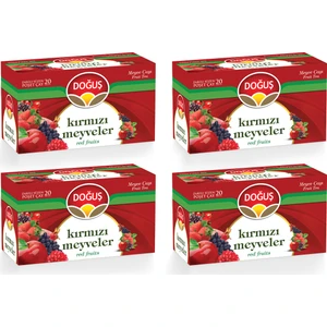 Kırmızı Meyveler Çayı 20'li 4 Paket Ferahlatıcı ve Lezzetli Bitki Çayı