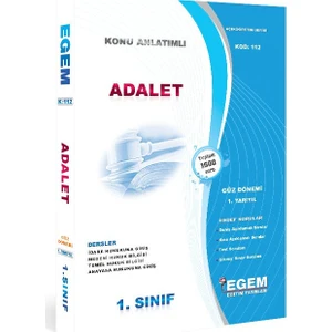 Egem Eğitim Yayınları Adalet 1. Sınıf 1. Yarıyıl Güz Dönemi