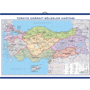 Türkiye Bölgeler Haritası Kaplamalı