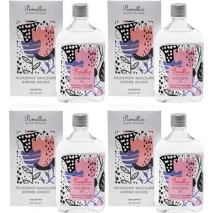 Kolonya Keukenhof Bahçeleri & Pembe Orkide 4 Adet (4X250 Ml, 80 Derece. Cam Şişe)