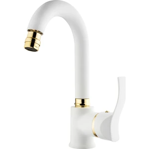 Gms Akdeniz Beyaz Altın Kuğu Lavabo Musluk Bataryası AKD301