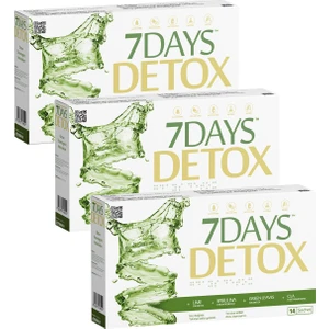 Detox - Spirulina Cla Yeşil Çay ve Lime - 14 Saşe x 3 Kutu