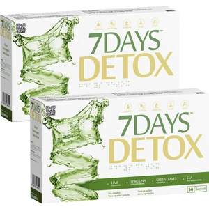 Detox - Spirulina Cla Yeşil Çay ve Lime - 14 Saşe x 2 Kutu