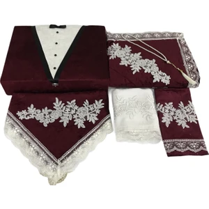 Lamazi Home Lamazihome Damat Figürlü Sandıklı Seccade Seti Bohça Takımı 6 Parça