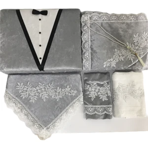 Lamazi Home Lamazihome Damat Figürlü Sandıklı Seccade Seti Bohça Takımı 6 Parça