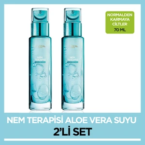 L'Oréal Paris Loreal Paris L'oréal Paris Nem Terapisi Aloe Vera Suyu Normalden Karmaya Ciltler Için Su Bazlı Günlük Bakım X2'li