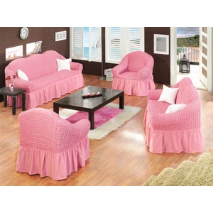 Altın Kelebek Bürümcük Standart Koltuk Örtüsü Takımı (3+2+1+1) - Pembe