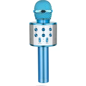 WS-858 Karaoke Wireless Mikrofon - Dahili Hoparlör - Bluetooth & USB -