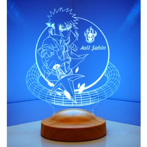 Sevgi Lambası Naruto Namikaze Minato 3D 3 Boyutlu LED Lamba