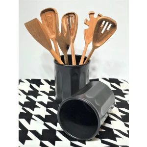 Kaşıklık Dik 14 cm Mat Siyah Seramik
