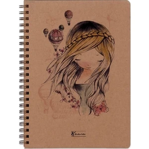 Keskin Color 410370-99 Spiralli Çizgisiz Defter A5 Kraft 100 Yaprak