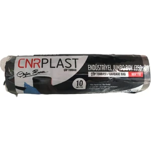 CNR Plast Endüstriyel Siyah Çöp Torbası Poşeti J350 Jumbo 80 x 110 5 Rulo 50'li