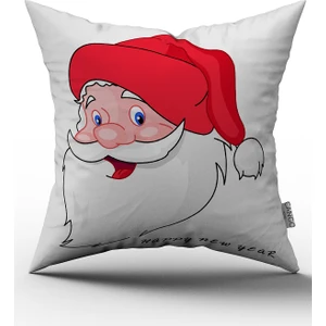 Cango Home  Noel Baba Yastık Kırlent Kılıfı 548