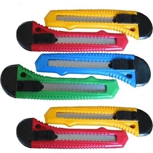 Plastik Maket Bıçağı Falçata Geniş Büyük Boy 6'lı
