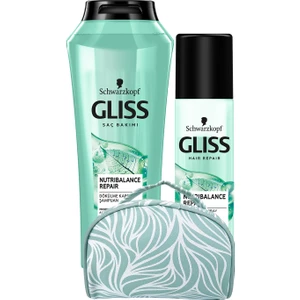 Schwarzkopf  Nutrıbalance Şampuan 500 ml + Sıvı Saç Kremi 200 ml + Makyaj Çantası 2