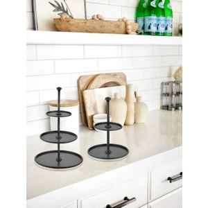 The Mia Pasta & Kek Servisi 28 x 18 cm  - Siyah