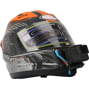 GP523 Gopro 12 Eken H9R Sjcam Sj4000 Xiaomi Aksiyon Kamera Uyumlu Kask Kamera Çene Tutucu Jaw Mount Mavi