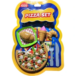 Uçar Oyuncak Tableware Food Küçük Pizza Seti Kartela