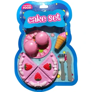 Uçar Oyuncak Tableware Food Küçük Pasta Kartela