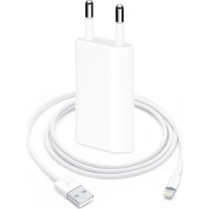 Iphone Şarj Kablo ve Adaptör Başlık Takım-Beyaz