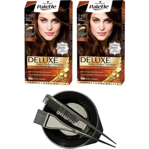 Deluxe Set Saç Boyası 5-680 Altın Kestane X2+ Saç Boyama Seti