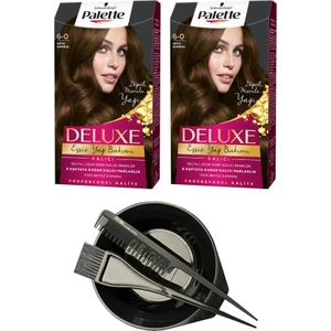 Deluxe Set Saç Boyası 6-0 Koyu Kumral X2+ Saç Boyama Seti