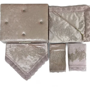 Lamazi Home Lamazihome Kadife Sandıklı Seccade Seti Bohça Takımı 6 Parça